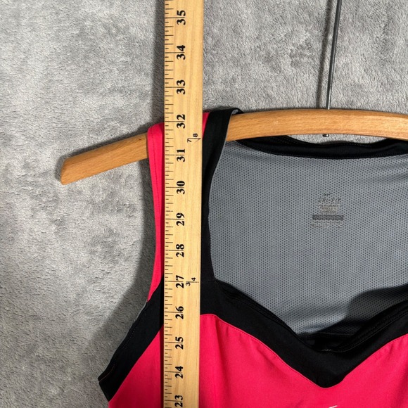 Nike Dri-FIT Tennis Dress Med Pink Black Sleeveless Athletic ASO Serena Williams - Picture 11 of 16